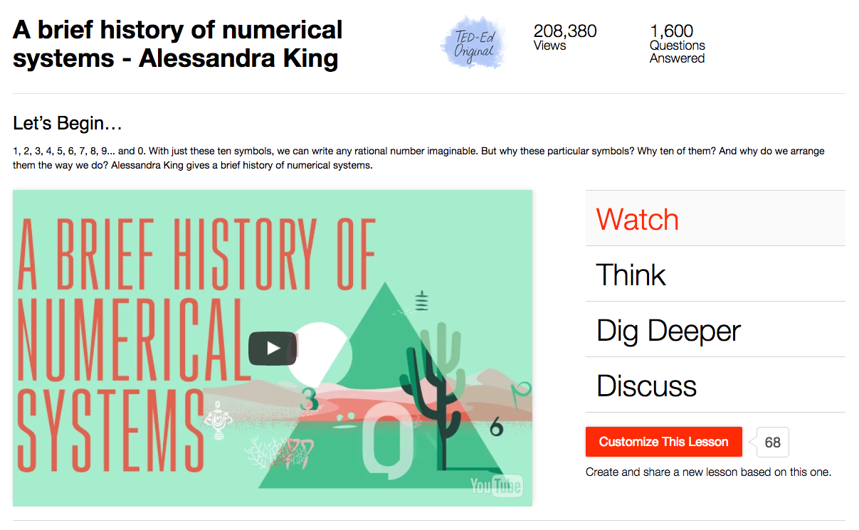 A Brief History of Numerical Systems Instructional Video