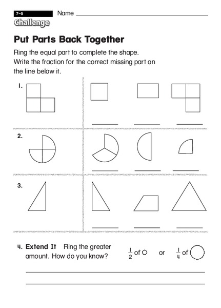 Put Parts Back Together Worksheet