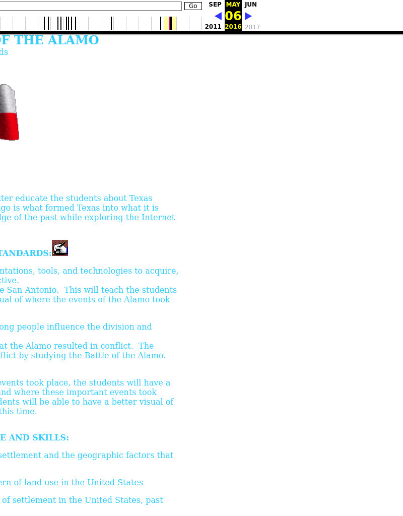 The Adventures of the Alamo Lesson Plan