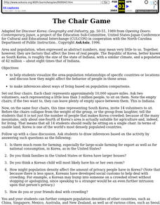 The Chair Game Lesson Plan