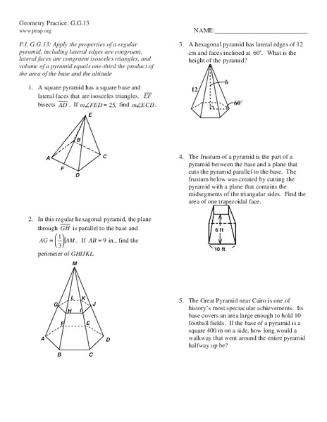 Pyramids Lesson Plan