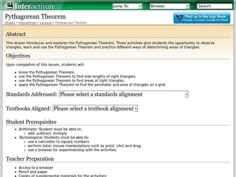 Pythagorean Theorem Lesson Plan