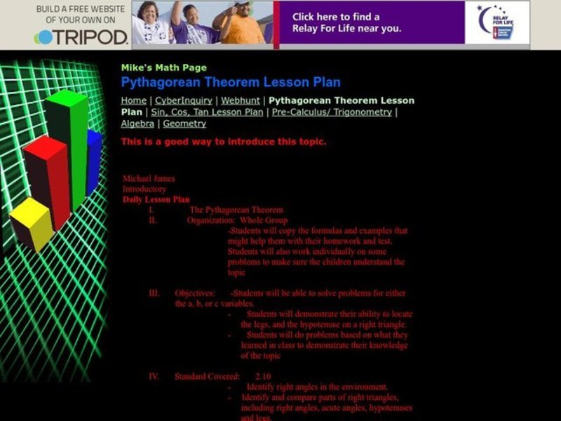 Pythagorean Theorem Lesson Plan