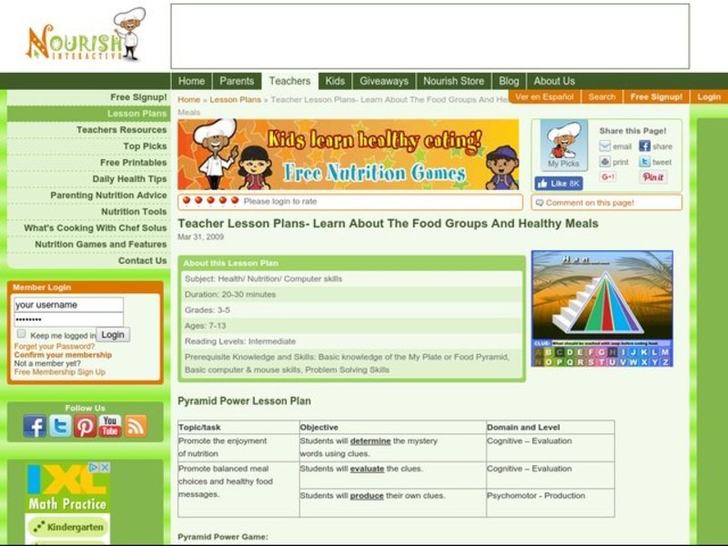 Pyramid Power Lesson Plan