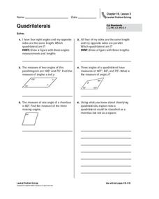 Quadrilaterals Organizer