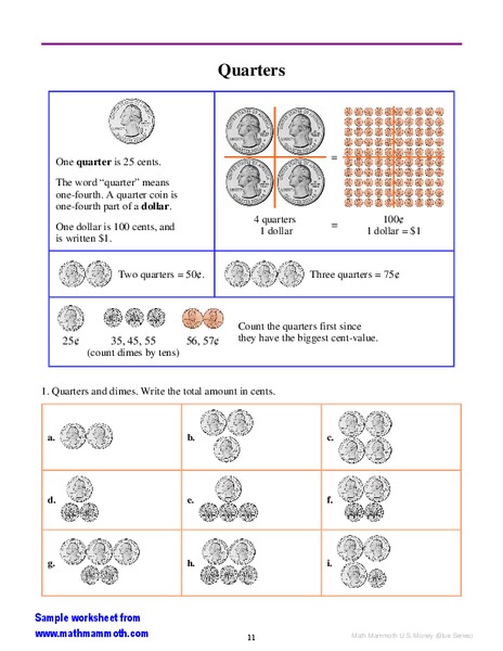 Quarters Worksheet