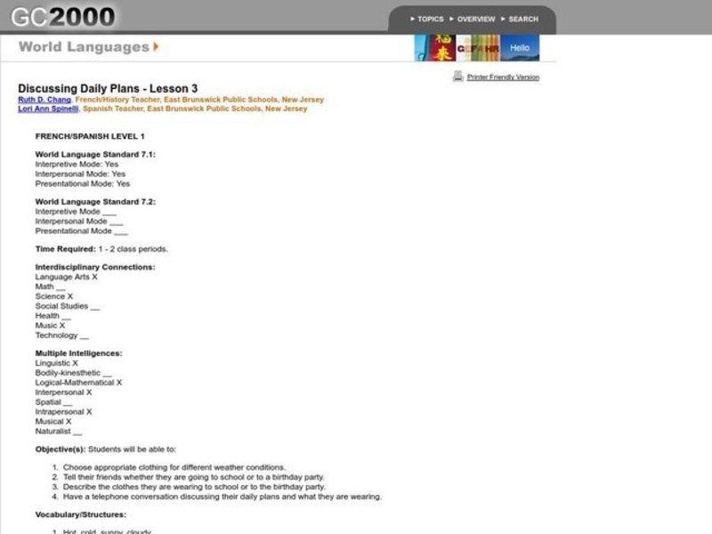 Quel temps fait-il?  Lesson Plan