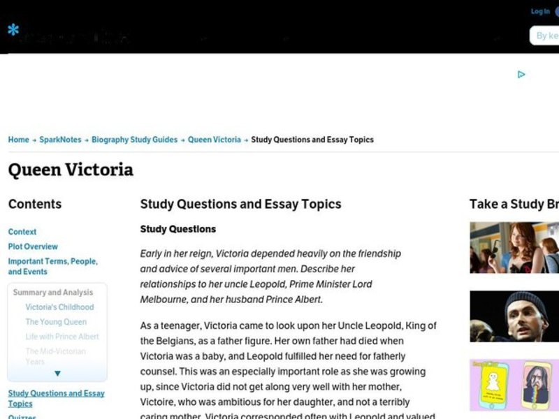 Queen Victoria      Interactive
