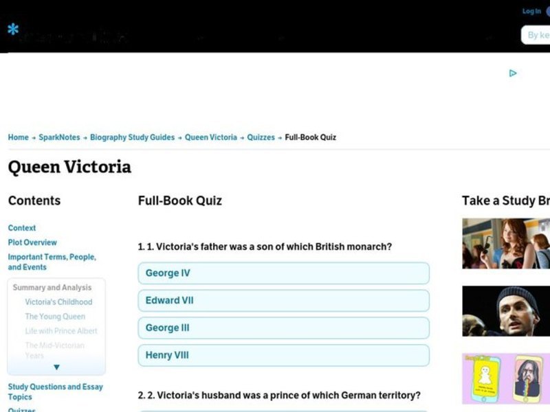 Queen Victoria      Interactive