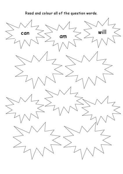 Question words Worksheet