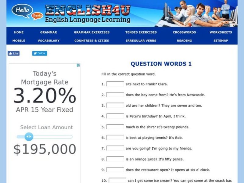 Question Words Interactive