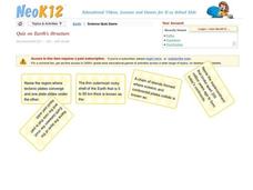 Quiz on Earth's Structure Interactive