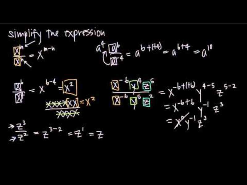Quotient Rule for Exponents Instructional Video