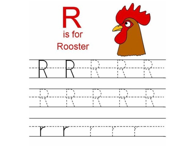 R is for Rooster Worksheet