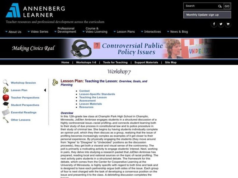 Racial Profiling Lesson Plan