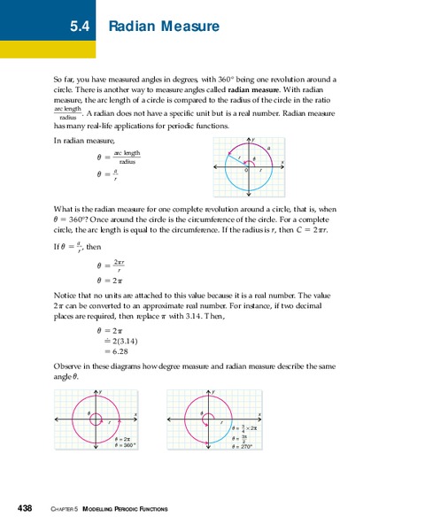 Radian Measure Worksheet