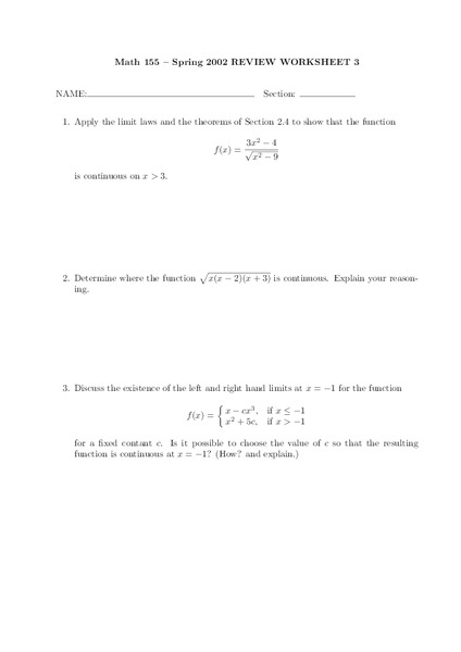 Radicals Worksheet