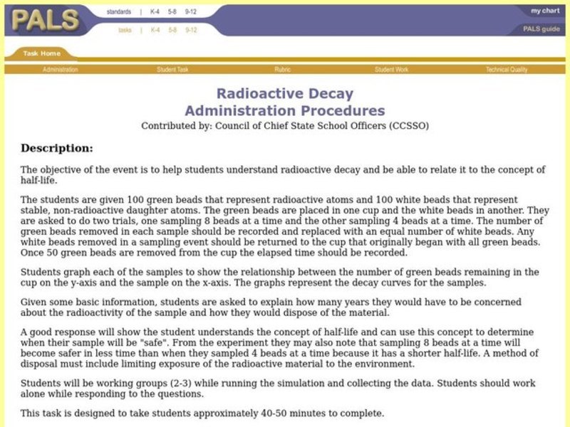 Radioactive Decay Lesson Plan