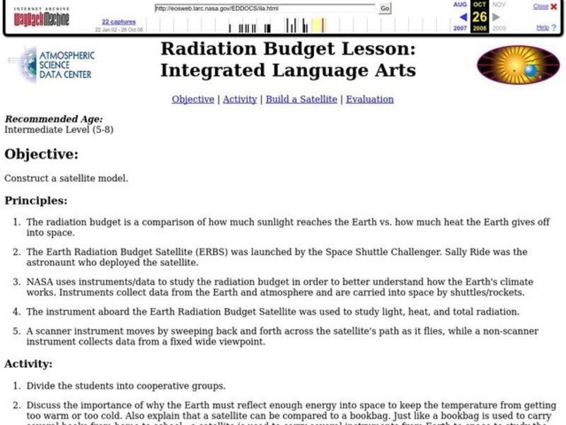 Radiation Budget Lesson Plan