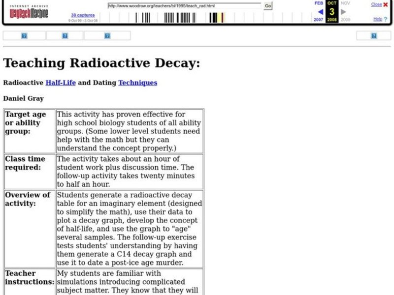 Radioactive Decay Lesson Plan