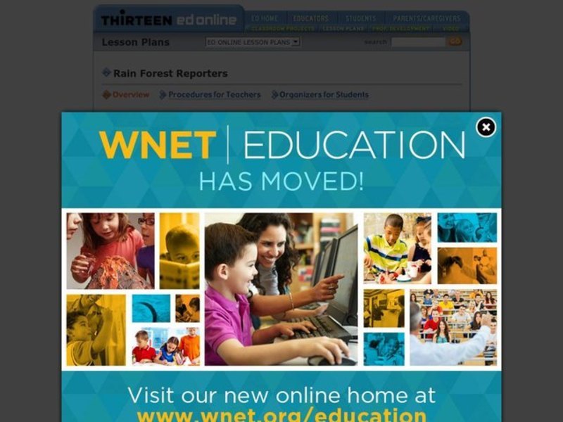 Rain Forest Reporters Lesson Plan