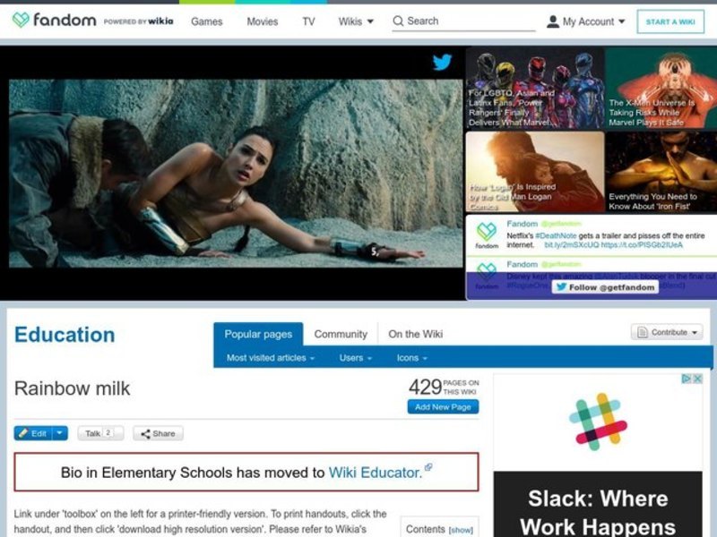 Rainbow milk Lesson Plan