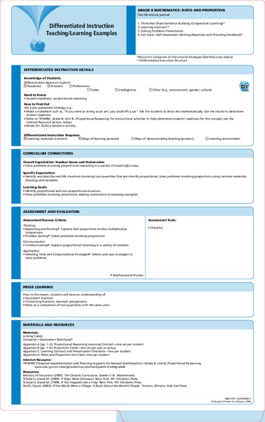 Ratio and Proportion Lesson Plan