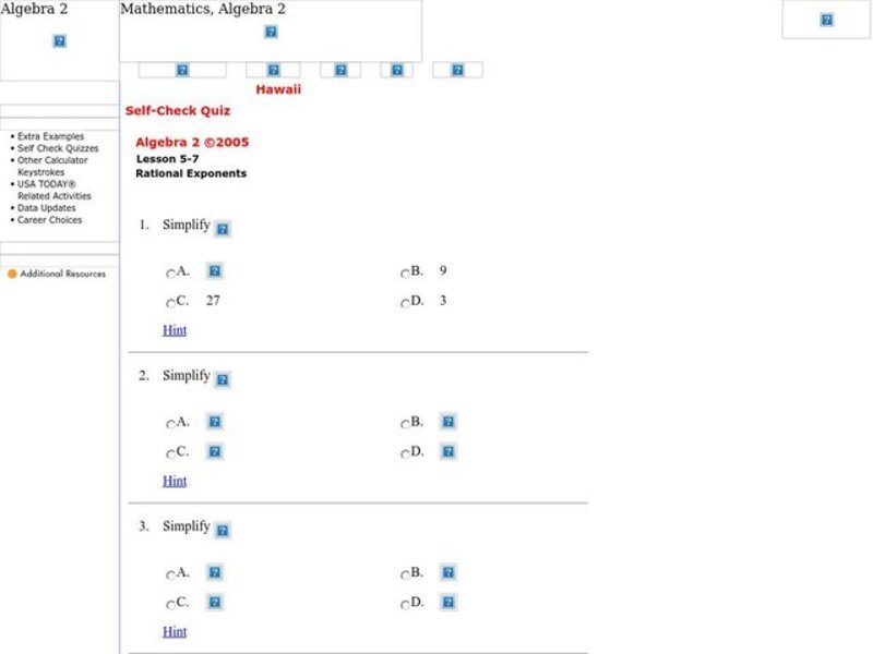 Rational Exponents Worksheet