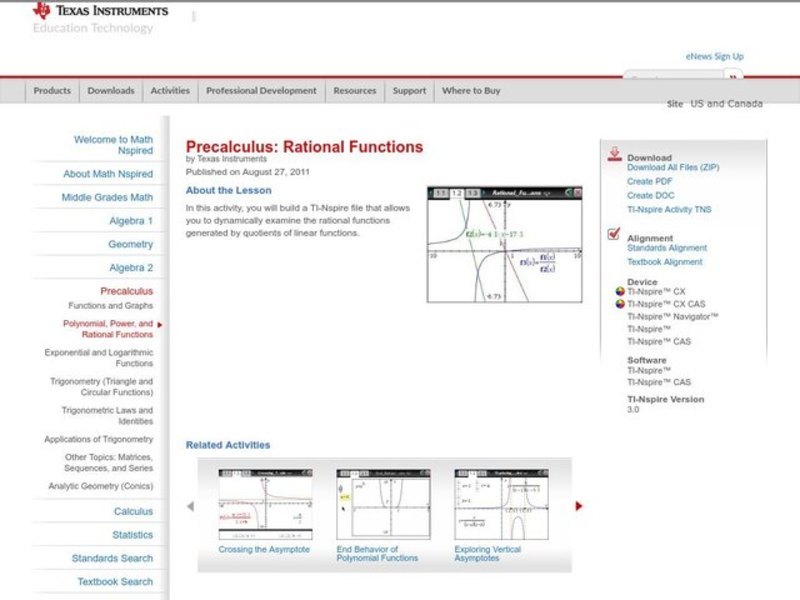 Rational Functions Lesson Plan