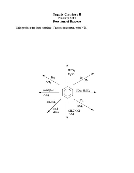 Reactions of Benzene Lesson Plan