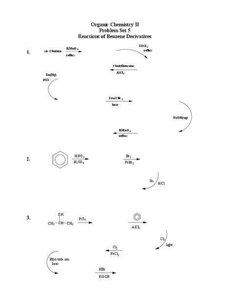 Reactions of Benzene Derivatives Lesson Plan