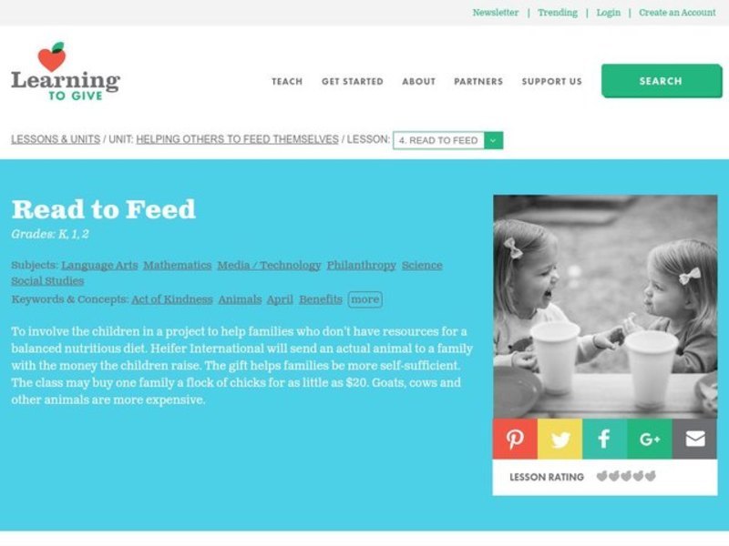 Read to Feed Lesson Plan