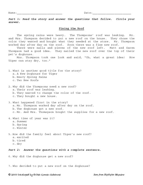 Reading Comprehension Lesson Plan