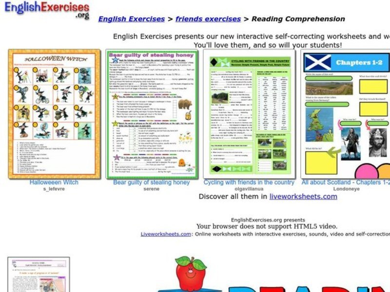 Reading Comprehension Interactive