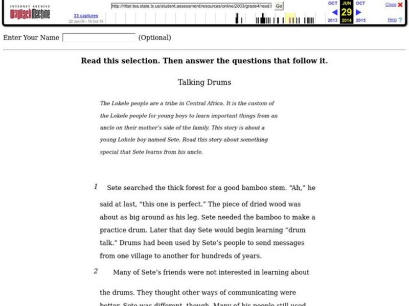 Reading Comprehension Activity Interactive