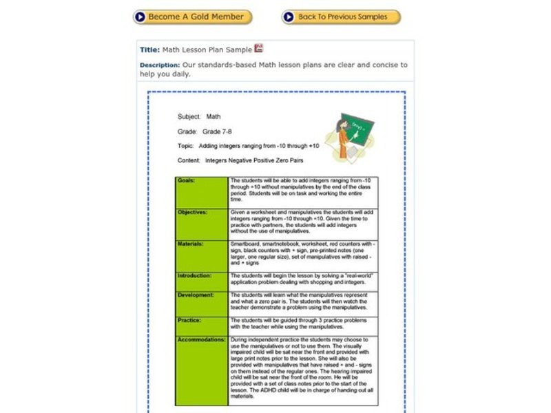 Adding Integers Worksheet for 7th - 9th Grade | Lesson Planet