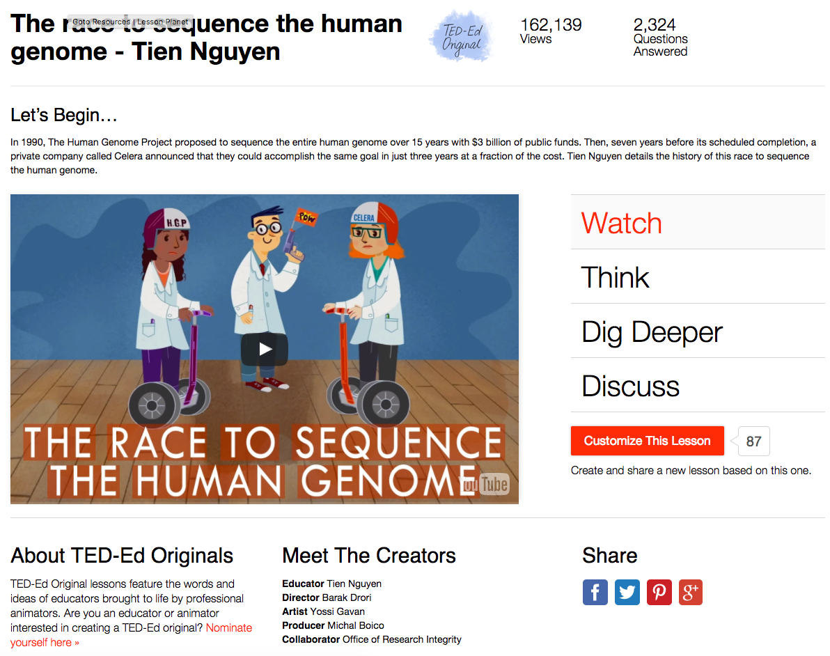 The race to sequence the human genome Instructional Video