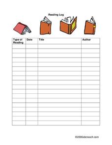 Reading Log Lesson Plan