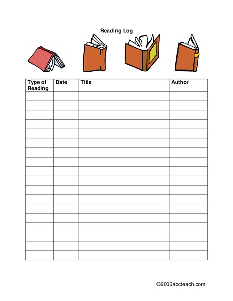 Reading Log Lesson Plan