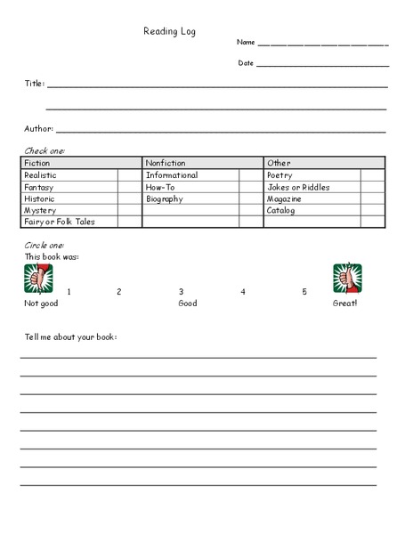 Reading Log Organizer