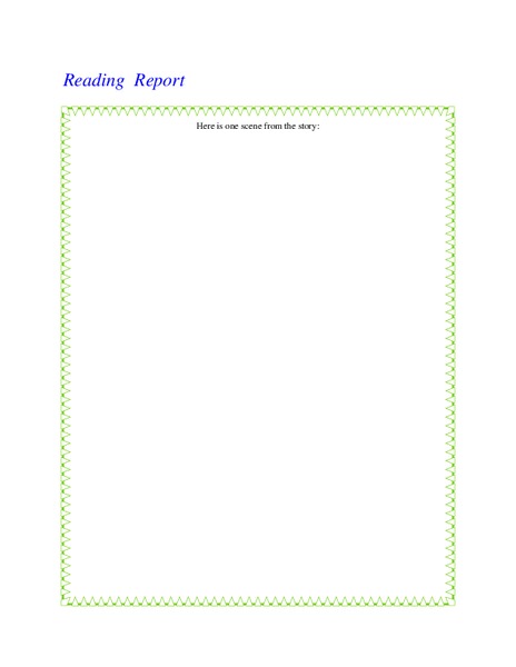 Reading Report Lesson Plan