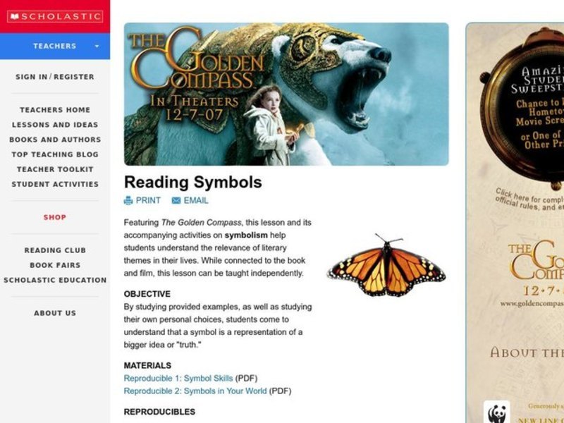 Reading Symbols Lesson Plan