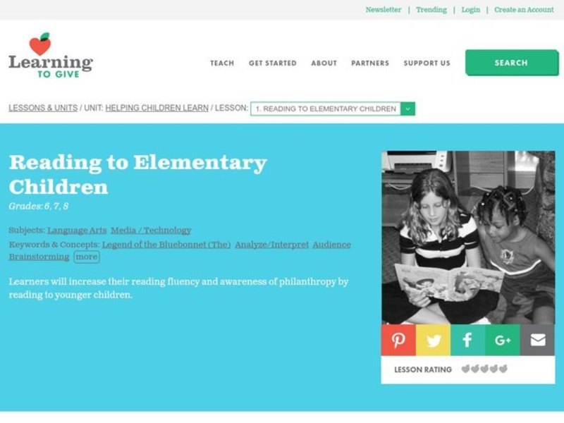 Reading to Elementary Children Lesson Plan