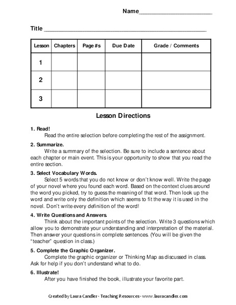 Reading Worksheet Worksheet