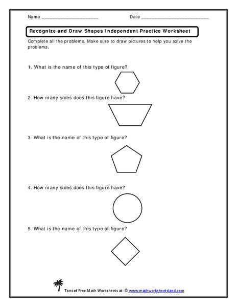 Recognize and Draw Shapes  Worksheet