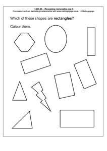 Recognize Rectangles Worksheet