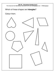 Recognize Triangles Worksheet