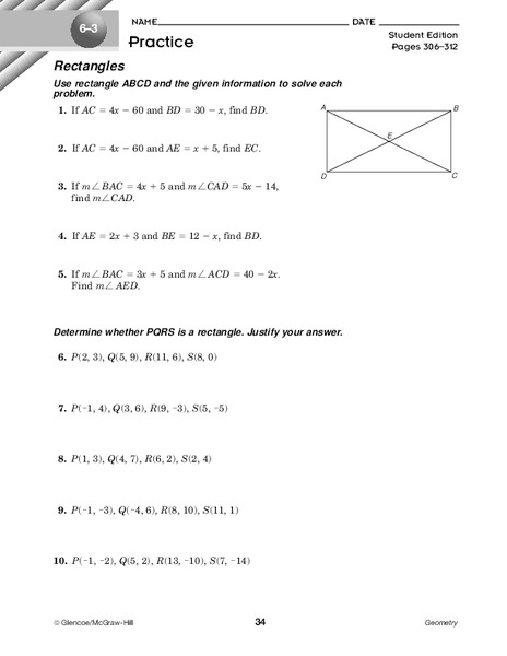 Rectangles Worksheet