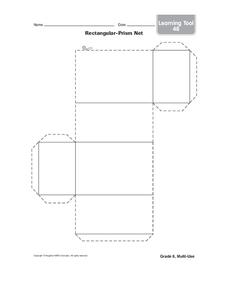 Rectangular Prism Net Worksheet