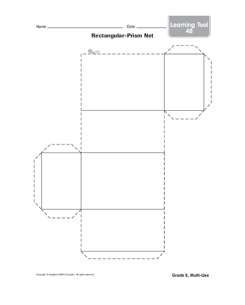 Rectangular Prism Net Worksheet